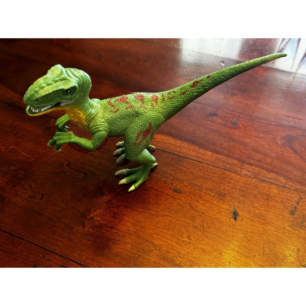 Schleich Green Velociraptor Raptor‎ Dinosaur Figure Toy 6in x 9in